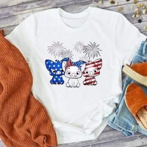 Red white and blue pigs tshirt